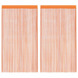 Cortinas de cordas 2 você laranja 140x250 cm H