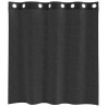 Cortinas de voile com ilhós 2 pcs preto 140x140 cm 4