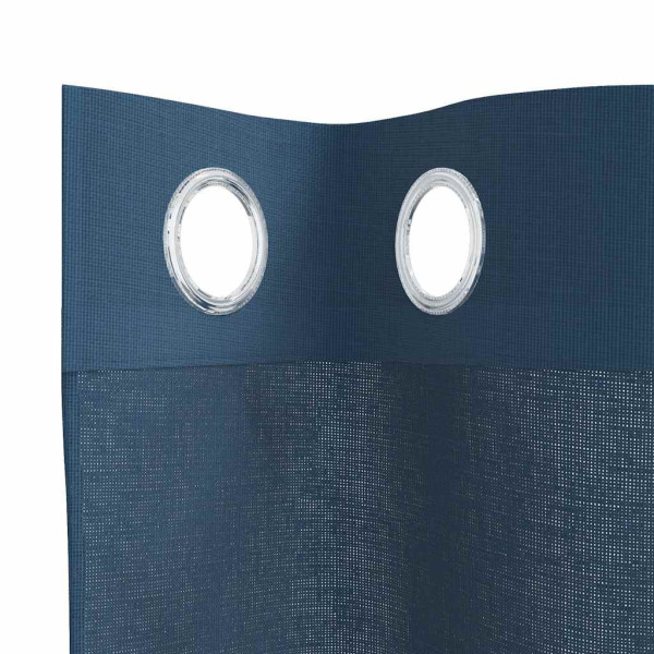 Cortinas de voile com ilhós 2 pcs azul real M 5