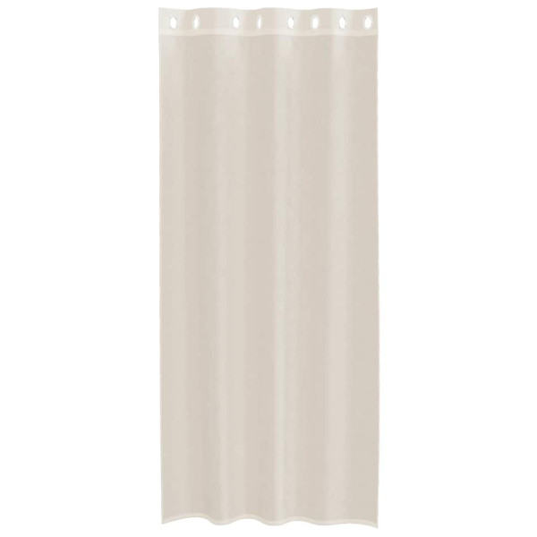 Cortinas de gasa con ojales 2 uds crema 140x225 cm M 4