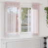 Cortinas de voile com ilhós 2 pcs rosa-claro 140x175 cm 1