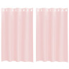 Cortinas de voile com ilhós 2 pcs rosa-claro 140x175 cm 2
