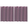 Cortinas de gasa con ojales 2 uds morado 140x140 cm 2