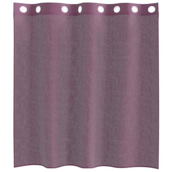 Cortinas de gasa con ojales 2 uds morado 140x140 cm M 4