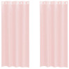 Cortinas de voile com ilhós 2 pcs rosa-claro 140x245 cm 2