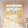 Cortinas de gasa con ojales 2 uds naranja 140x245 cm 1