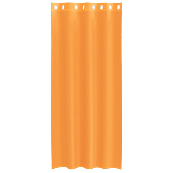 Cortinas de voile com ilhós 2 pcs laranja 140x245 cm M 4