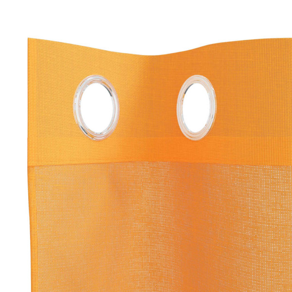 Cortinas de gasa con ojales 2 uds naranja 140x245 cm M 5