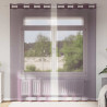 Cortinas de voile com ilhós 2 pcs roxo 140x225 cm 1