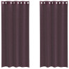 Cortinas de gasa con ojales 2 uds morado 140x225 cm 2