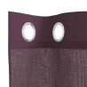 Cortinas de voile com ilhós 2 pcs roxo 140x225 cm 5