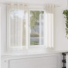 Cortinas de gasa con ojales 2 uds crema 140x140 cm 1