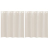 Cortinas de gasa con ojales 2 uds crema 140x140 cm 2