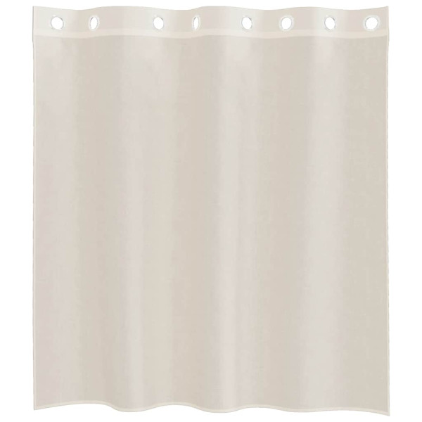 Cortinas de voile com ilhós 2 pcs creme 140x140 cm M 4