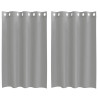 Cortinas de voile com ilhós 2 pcs cinzento-claro 140x175 cm 2