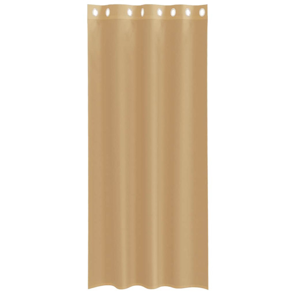 Cortinas de voile com ilhós 2 pcs areia M 4