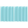 Cortinas de voile com ilhós 2 pcs turquesa 2