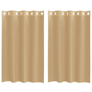 Cortinas de gasa con ojales 2 uds arena H