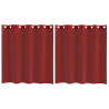 Cortinas de voile com ilhós 2 pcs vermelho tinto 2