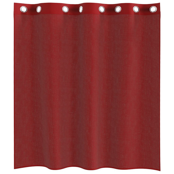 Cortinas de voile com ilhós 2 pcs vermelho tinto M 4