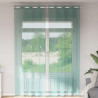 Cortinas de voile com ilhós 2 pcs turquesa 1