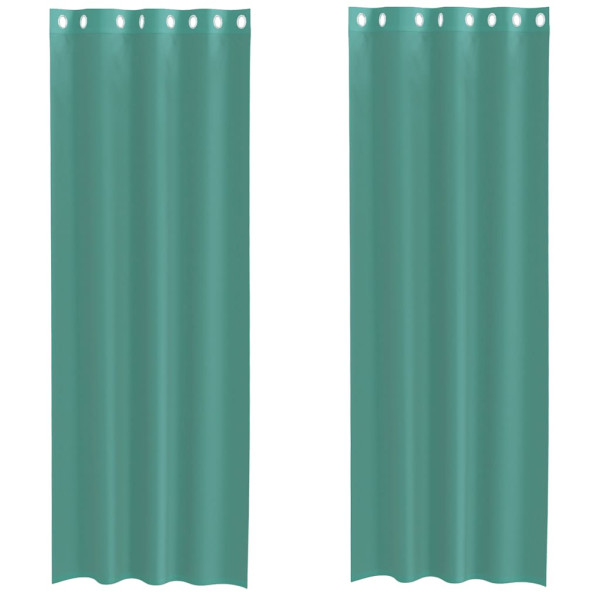 Cortinas de voile com ilhós 2 pcs turquesa M 2