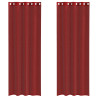 Cortinas de gasa con ojales 2 uds rojo vino 2