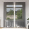 Cortinas de voile com aba 2 pcs preto 1