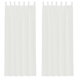 Cortinas de gasa con bolsillos para varillas 2 uds. blanco H