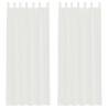 Cortinas de gasa con bolsillos para varillas 2 uds. blanco 2