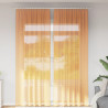 Cortinas de voile com laços 2 pcs laranja 140x260 cm 1