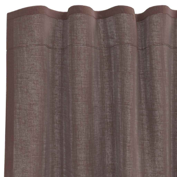 Cortinas de voile com aba 2 pcs castanho M 5