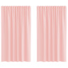 Cortinas de voile com laços 2 pcs rosa 140x175 cm 2