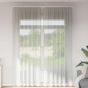 Cortinas de voile com laços 2 pcs cinzento-claro 140x260 cm 1