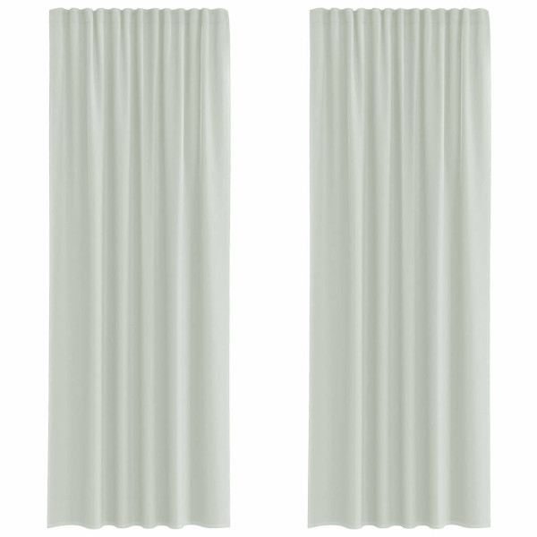 Cortinas de gasa con trabillas 2 uds gris claro 140x260 cm M 2
