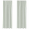 Cortinas de voile com laços 2 pcs cinzento-claro 140x260 cm 2