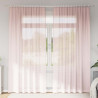 Cortinas de gasa con trabillas 2 uds rosa claro 140x245 cm 1