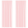 Cortinas de gasa con trabillas 2 uds rosa claro 140x245 cm 2