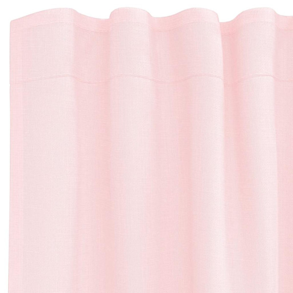 Cortinas de gasa con trabillas 2 uds rosa claro 140x245 cm M 5