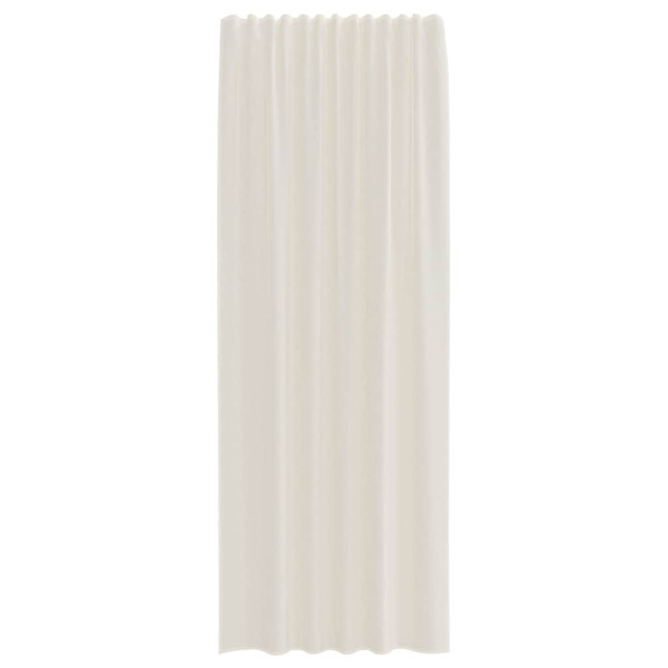 Cortinas de voile com aba 2 pcs creme M 4