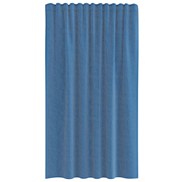 Cortinas de gasa con trabillas 2 uds azul real 140x175 cm M 4