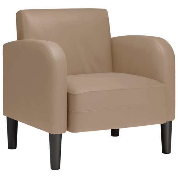 Sillón con reposabrazos capuchino 54 cm cuero sintética M 2