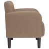 Sillón con reposabrazos capuchino 54 cm cuero sintética 4