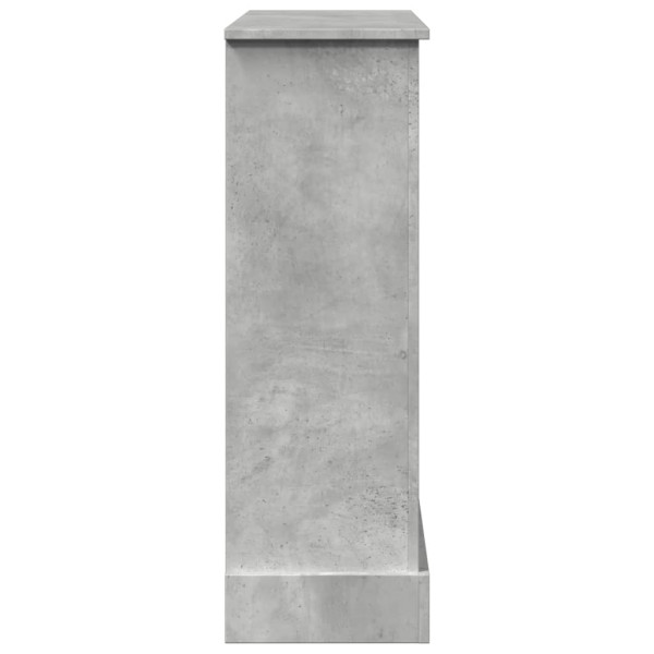 Cornija lareira 90x30x90 cm derivados madeira cinza cimento M 5