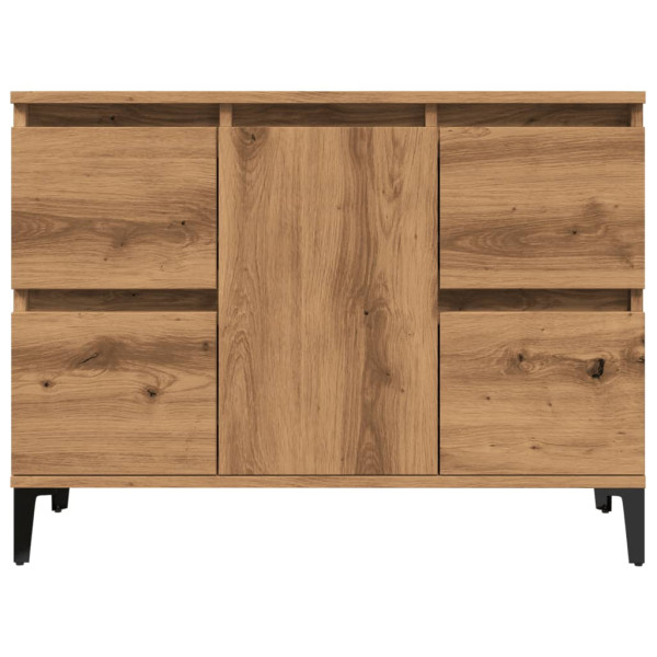 Mueble de lavabo madera ingeniería roble artisan 80x33x60 cm M 4