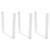 Pernas para mesa de jantar em V 3 peças. branco. 80x(72-73.3) cm. aço 1