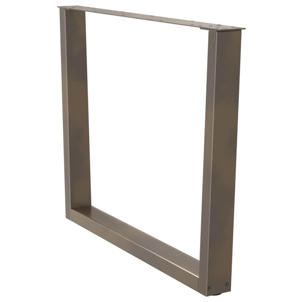 Patas para mesa de comedor en forma de V 2 uds acero natural M 4