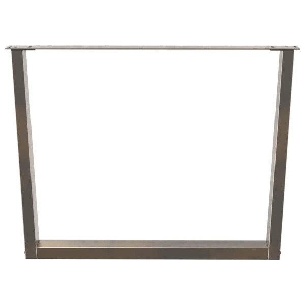Pés para mesa de jantar em formato de V. 2 peças. aço natural. 100x(72-73.3) cm. aço M 5
