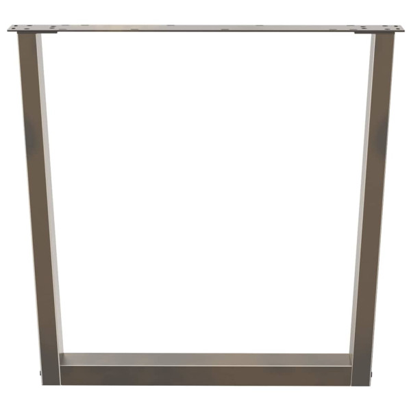 Pés para mesa de jantar em formato de V. 3 peças. aço natural. 80x(72-73.3) cm. aço M 5