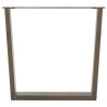 Pés para mesa de jantar em formato de V. 3 peças. aço natural. 80x(72-73.3) cm. aço 5